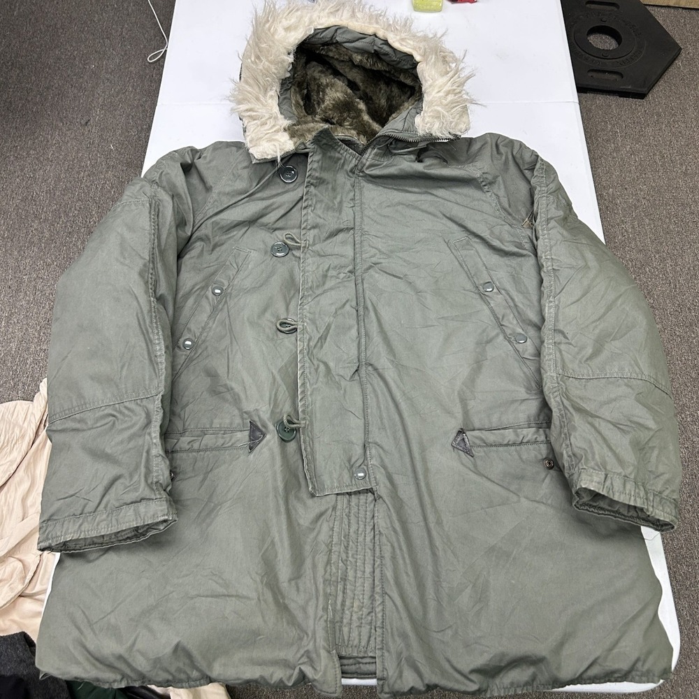 Greenbrier N-3B Parka Extreme Cold Weather Mens Large Green Military Jacket